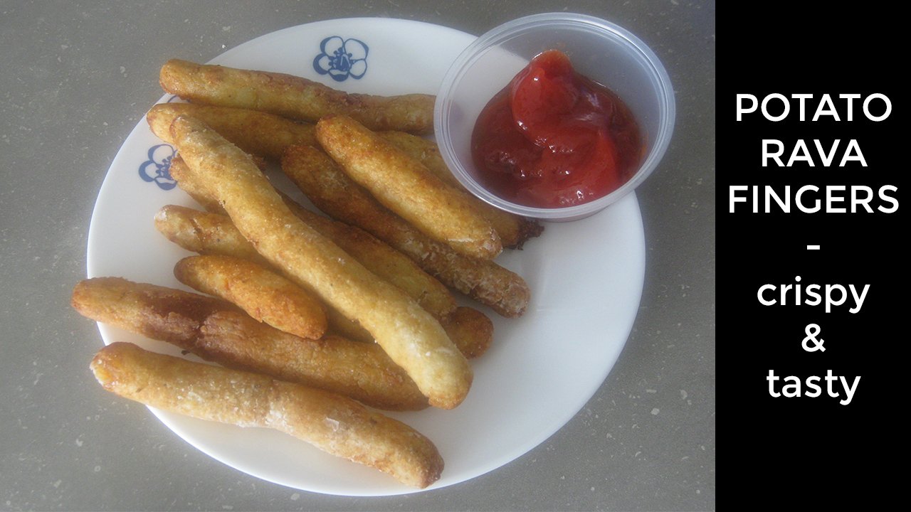 potato fingers recipe | crispy potato rava fingers | आलू सूजी फिंगर्स | potato finger food