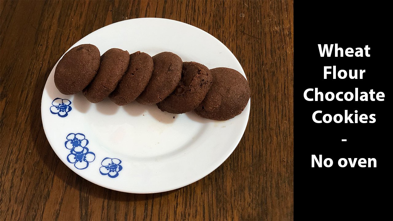 Chocolate Cookies | No Oven | Wheat Flour Cookies | 15 mins Cookies Recipe | FabFoodies
