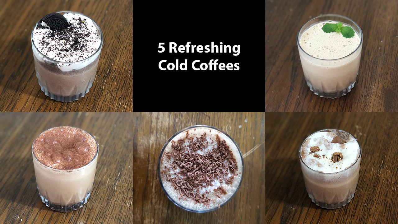 5 Refreshing Cold Coffee | Cold Coffee Recipe | Summer Drinks Recipe | FABFoodies