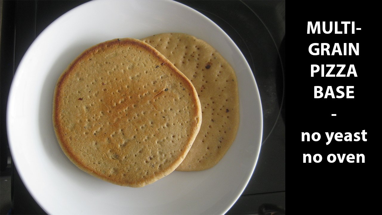Multigrain pizza base | યીસ્ટ વિનાના ઘઉંના લોટના પીઝા બેઝ બનાવો ગેસ પર | no yeast | no oven